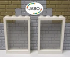 (E9/8/3) Lego 2x 2493 Window white 1x4x5 Pane trans clear