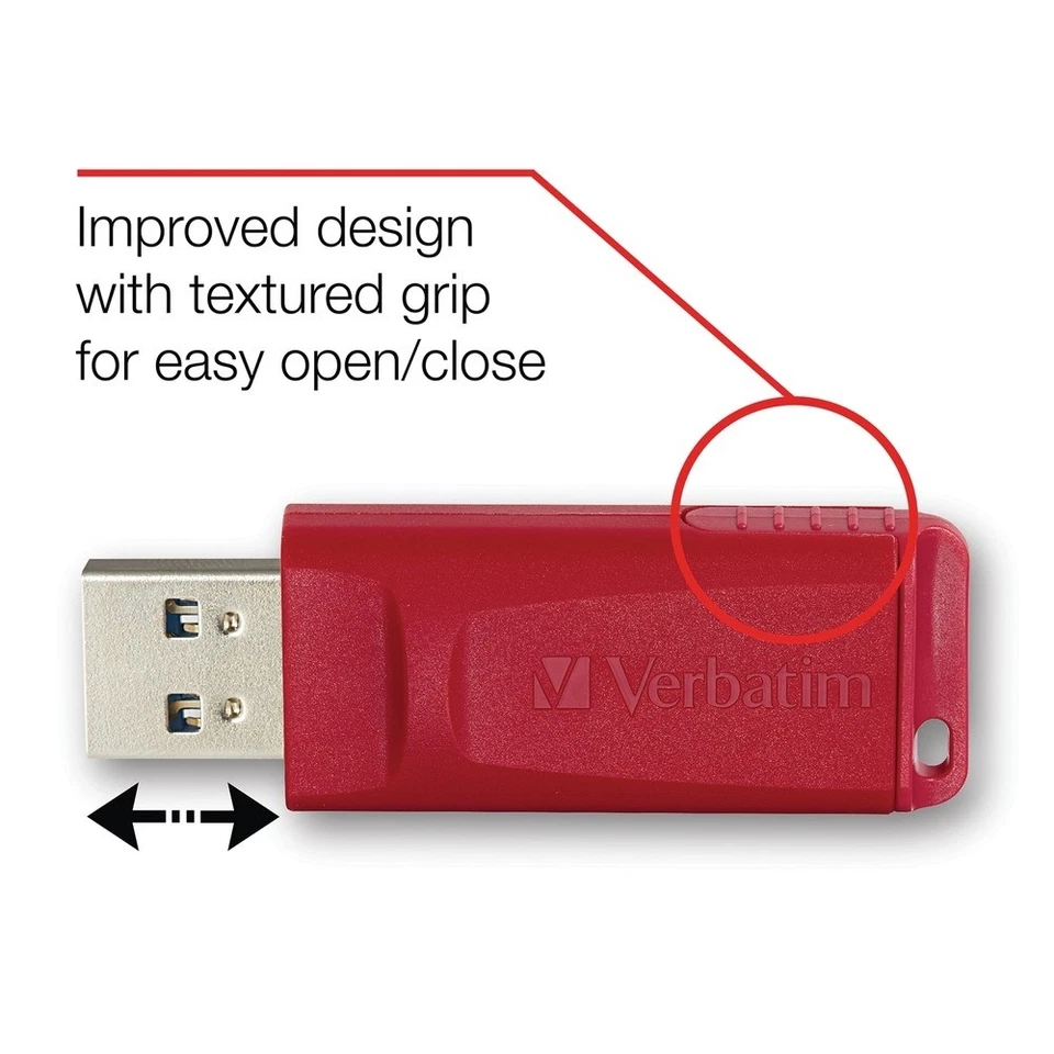 Verbatim Americas Llc 98703 Store 'N' Go Usb Flash Drive 8Gb Red Green Blue 3Pk - Image 2 of 4