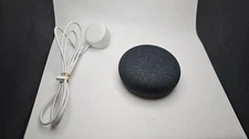 Google Home Mini Smart Speaker Google Assistant - Charcoal w/ Power Supply