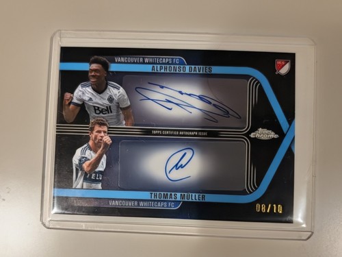 2026 Topps Chrome MLS Alphonso Davies Thomas Müller Dual Black Auto/10 Whitecaps