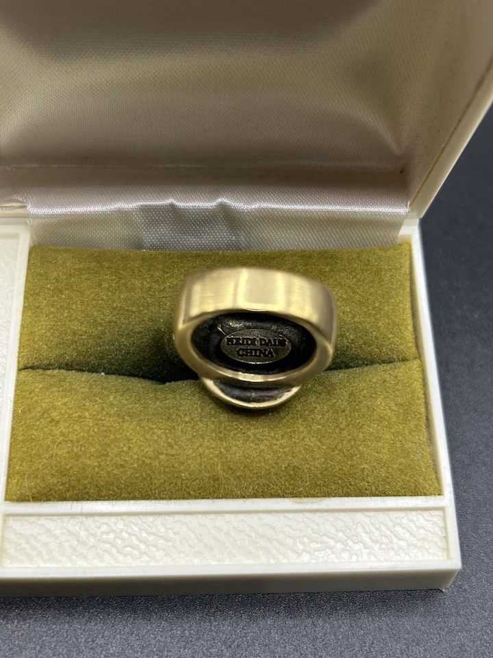 Heidi Daus Carnelian 带紫色绿色橙色施华洛世奇水晶戒指 尺寸 6.5 — 第 4/4 张图片