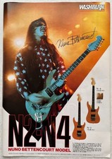 EXTREME Nuno Bettencourt WASHBURN Guitar Ad N-2 N-4 1992 Japan Clipping PL 8A