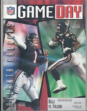 Buffalo Bills Atlanta Falcons 11/12/95 NFL GameDay Program Jeff George T Mathis