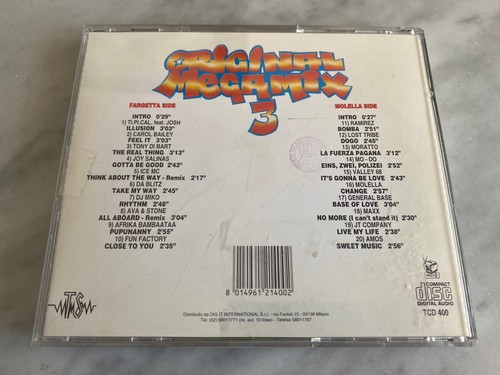 CD MOLELLA & FARGETTA "ORIGINAL MEGAMIX 3" + STICKER ORIG. ITALY RADIO DEEJAY 94 - Foto 2 di 3