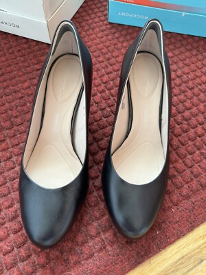 rockport ladies dress shoes Womens Seven To 7 65Mm Pump Black Size 9 Almond Toe Cushioned Excellent okendo group:aidyn-embellished-halterneck-maxi-dress