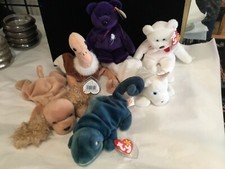 COLLECTION OF (6) VINTAGE BENI BABIES INCLUDING PRINCESS DIANA BEAR MUST SEE NO 