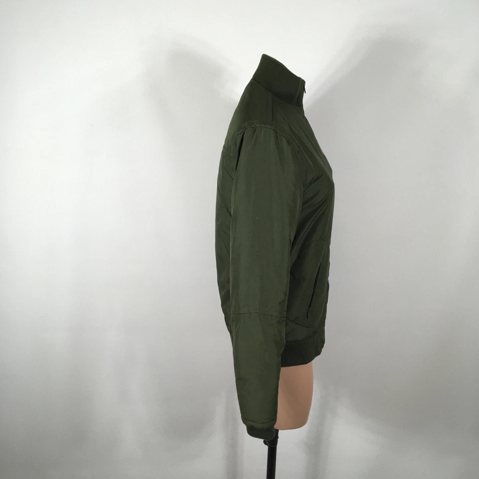 Vtg Hustler Hardcore Since '74 Spell Out Embroidered Puffer Jacket Green Pink S - Image 4 of 4