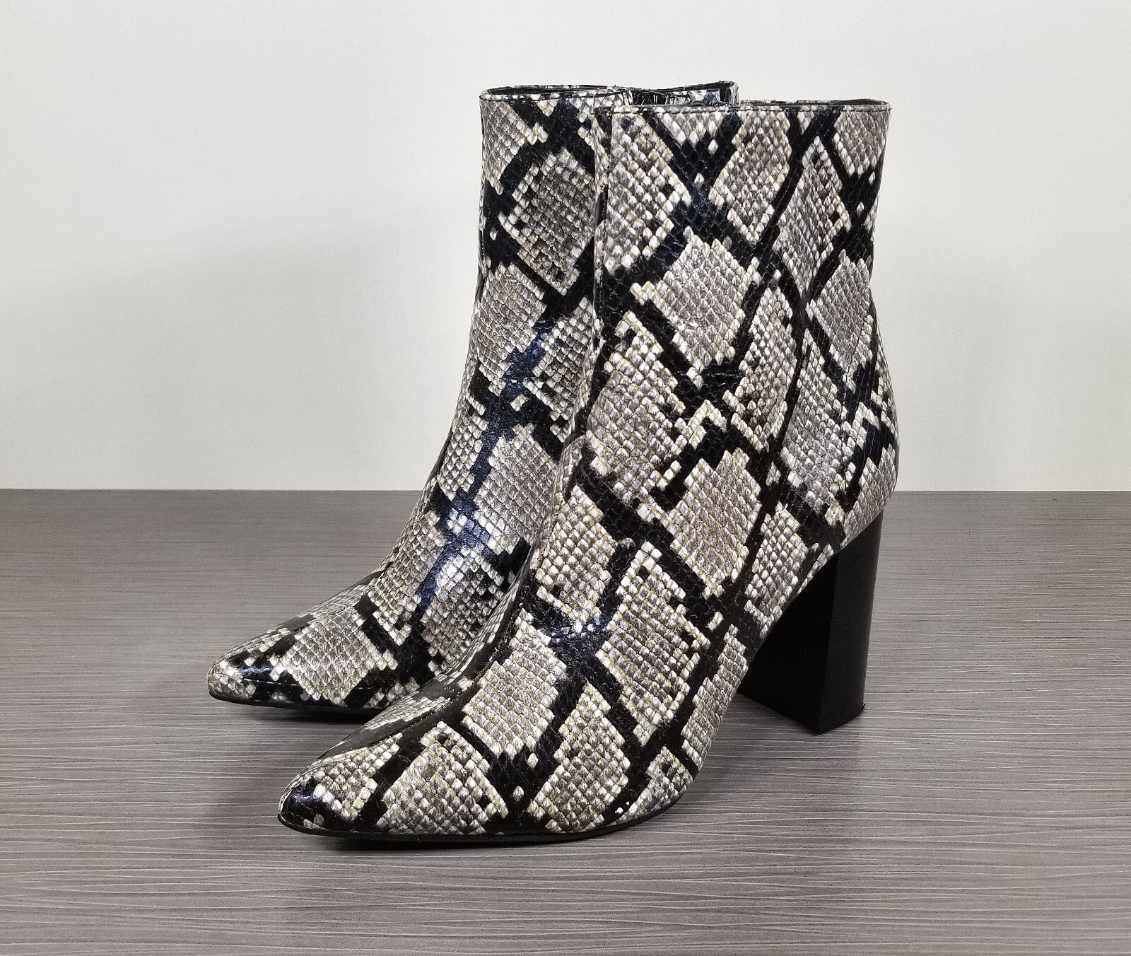 Jeffrey Campbell Raven Bootie, Python Print Leath… - image 3