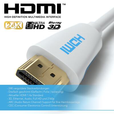 Cavo HDMI 4K 2K Ultra HD 2.0 2160p 1,8 M Per Monitor Audio Video PS5 Xbox One - Foto 13