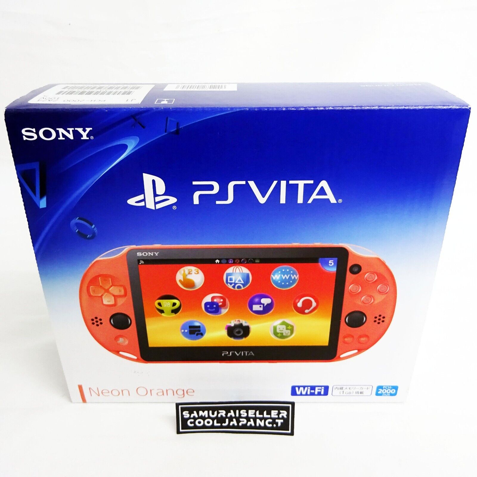 SONY PS Vita PCH-2000 ZA24 Neon Orange Console Wi-Fi model Japan Import F/S  NEW