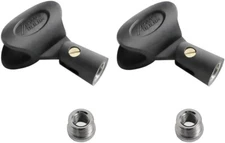 Audio2000'S AMC418P2 Wireless Microphone Holders with adapters (2 Pack)-New