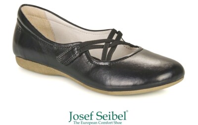 Josef Seibel Fiona 39 Flat Leather Comfort Slip On Elastic Shoes