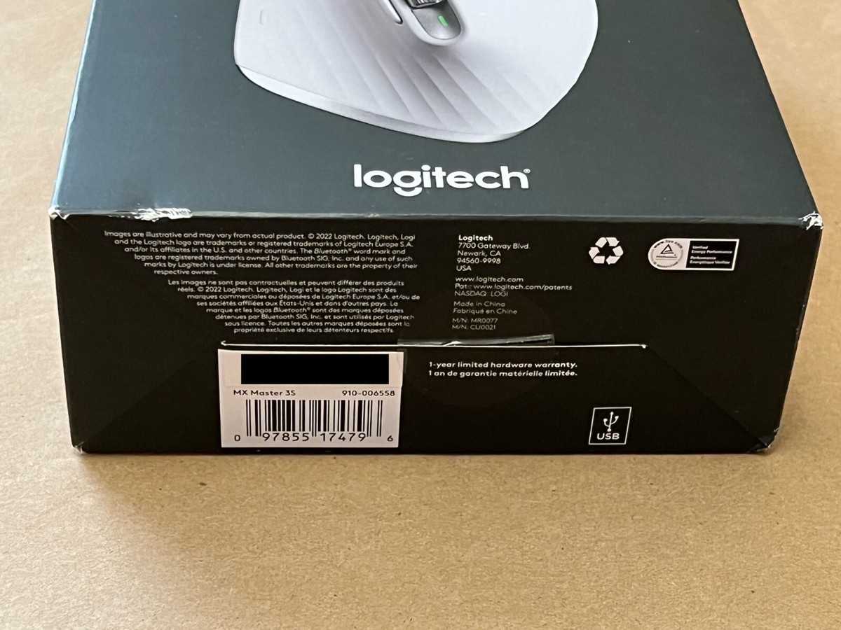 NEW LOGITECH MX MASTER 3S PERFORMANCE WIRELESS MOUSE PALE GRAY PN