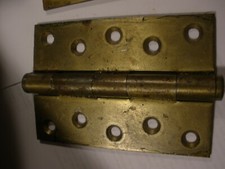 CHARNIÈRES ORNÉES VINTAGE LAITON PLAQUÉ STANLEY 3 "X 5" PEINTURE D'ORIGINE LOT DE DEUX 80%