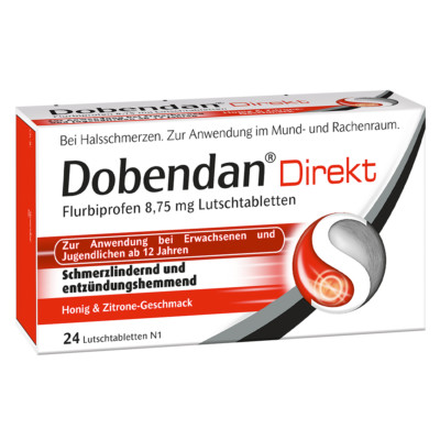 DOBENDAN DIREKT Flurbiprofen 24 Lutschtabletten PZN 06866410