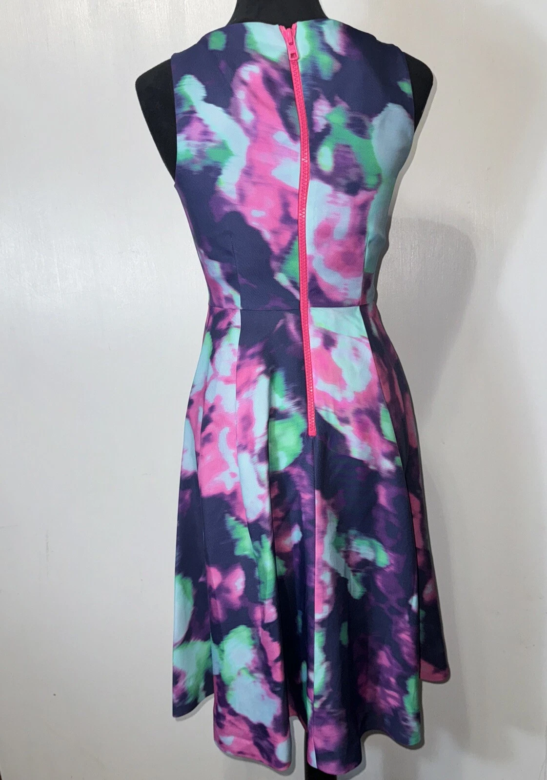 Abito donna Kate Spade Olivia Jumbo floreale acquerello TG 0 aderente e svasato PASQUA