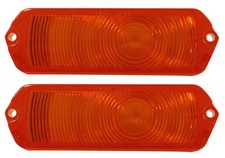 1963 63 Chevrolet Impala Belair Parking Light Lens Pair Amber SS Made in the USA