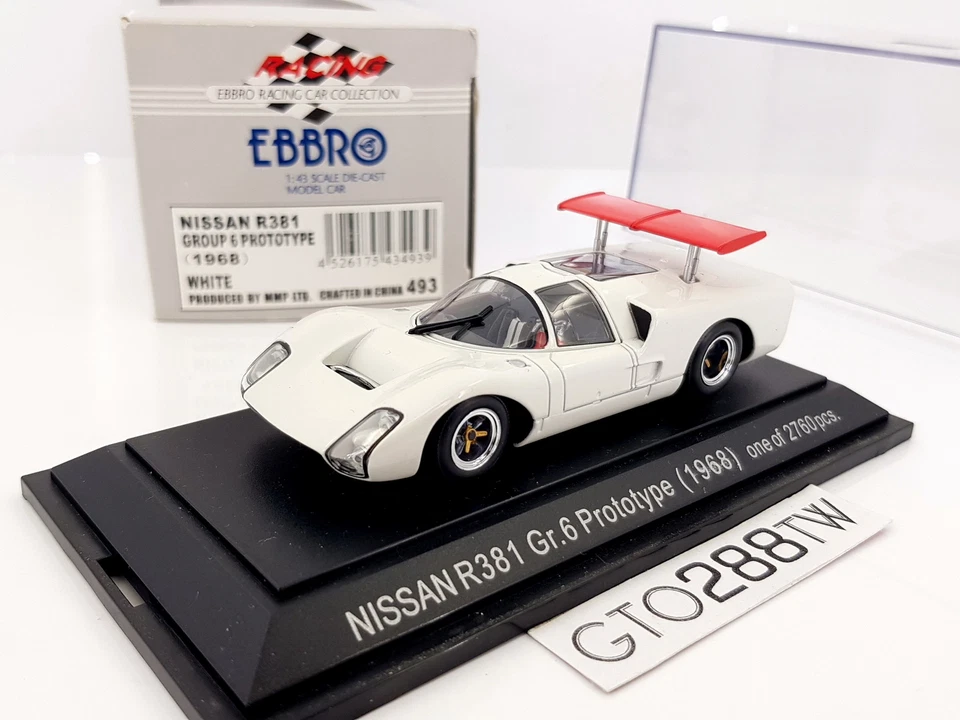 EBBRO escala 1:43 Nissan R381 Grupo 6 Prototipo 1968 (Blanco) #493 Foto 2 de 4