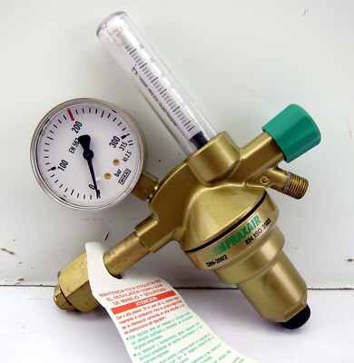 Praxair DIN-2002 EN ISO 2503 Pressure Flow Meter Regulator 200 Bar D4DA 2304175
