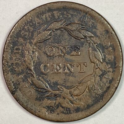 1840 Large Date Braided Hair Large Cent Extremely Fine XF Coin