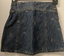 Gymboree Denim Floral A-line Skirt Girls Size 6