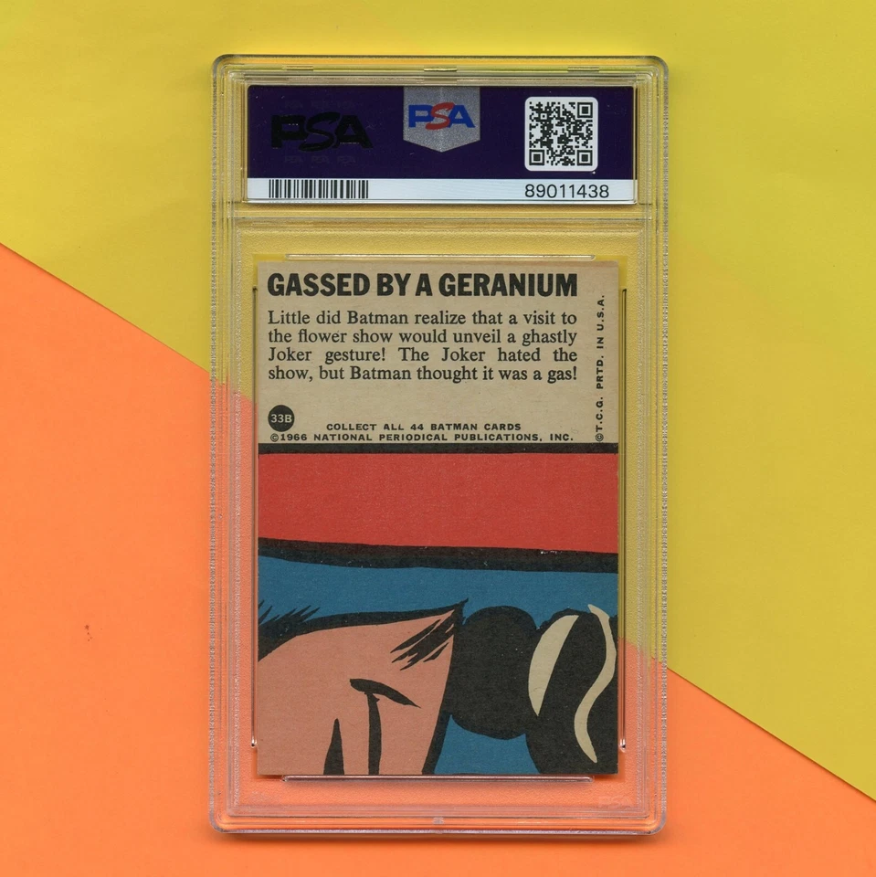 1966 Series B Topps Batman Blue Bat Puzzle Back PSA 7 Trading Card #33B - Image 3 of 4