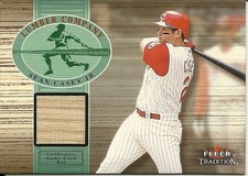 2002 Fleer Tradition Lumber Company Game Bat Sean Casey Reds