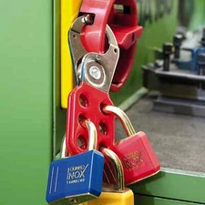 Lot of 3 SAFETY LOCKOUT HASP 1" INDUSTRIAL STEEL TAGOUT DEVICE