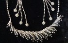 Necklace, Rhinestones, Adjustable W/5”  Pierced earrings — photo 5
