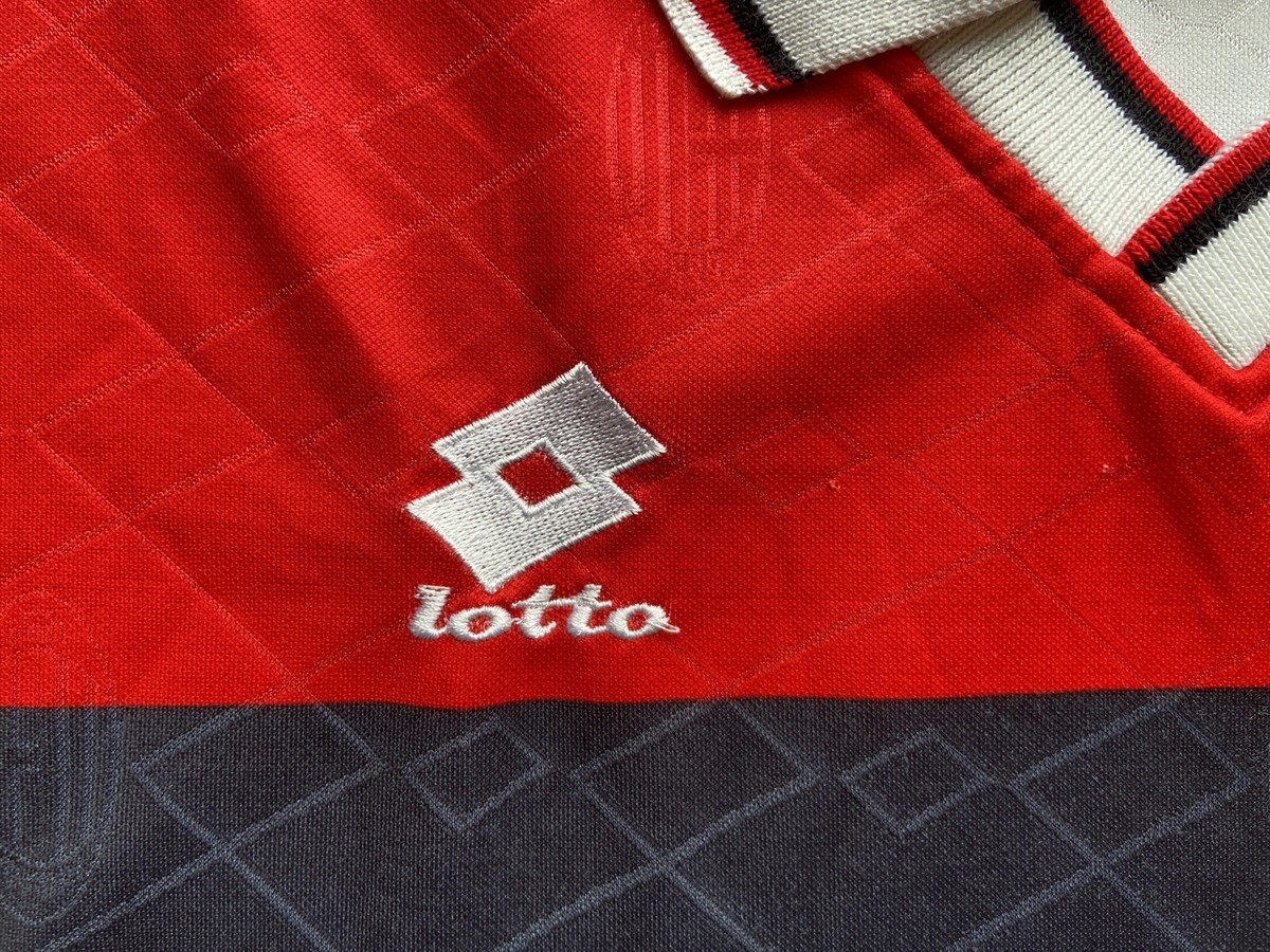 MILAN 1994 1995 AWAY SHIRT JERSEY LONG SLEEVE LOTTO MEN WHITE