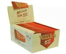 Rizla Red King Size Rolling Paper Medium Thin - Box of 50 Large Papers 54mm