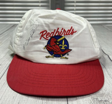 Vintage Memphis Redbirds Hat Promo Cap Signed #7 90s Minor League Baseball
