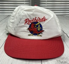 Vintage Memphis Redbirds Hat Promo Cap Signed #7 90s Minor League Baseball