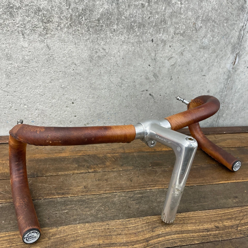 Vintage Nitto Pearl 9 NJS Stem Keiren Leather Wrap Handlebar Campagnolo Pista 90 - Image 3 of 4
