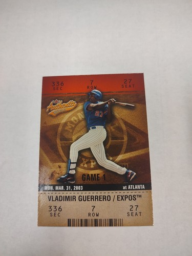 2003 Fleer Authentix Vladimir Guerrero #36 card
