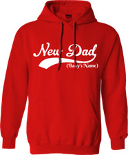 Personalised Your Baby Name Hoodie Happy Father's Day Top Dad Family Love Gifts