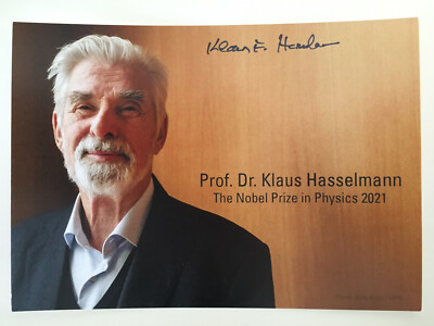 Originale Autogrammkarte PROF. DR. KLAUS HASSELMANN Nobelpreisträger 2021 Physik