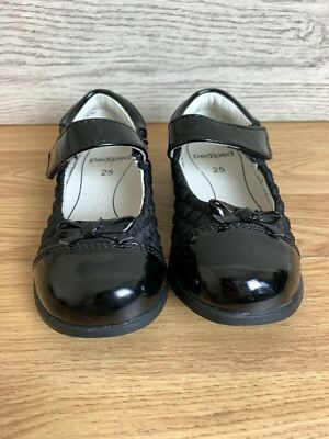 Peddled Mädchen Lackschuhe schwarz mit Flex Fit System UK Kleinkind Größe 7,5 