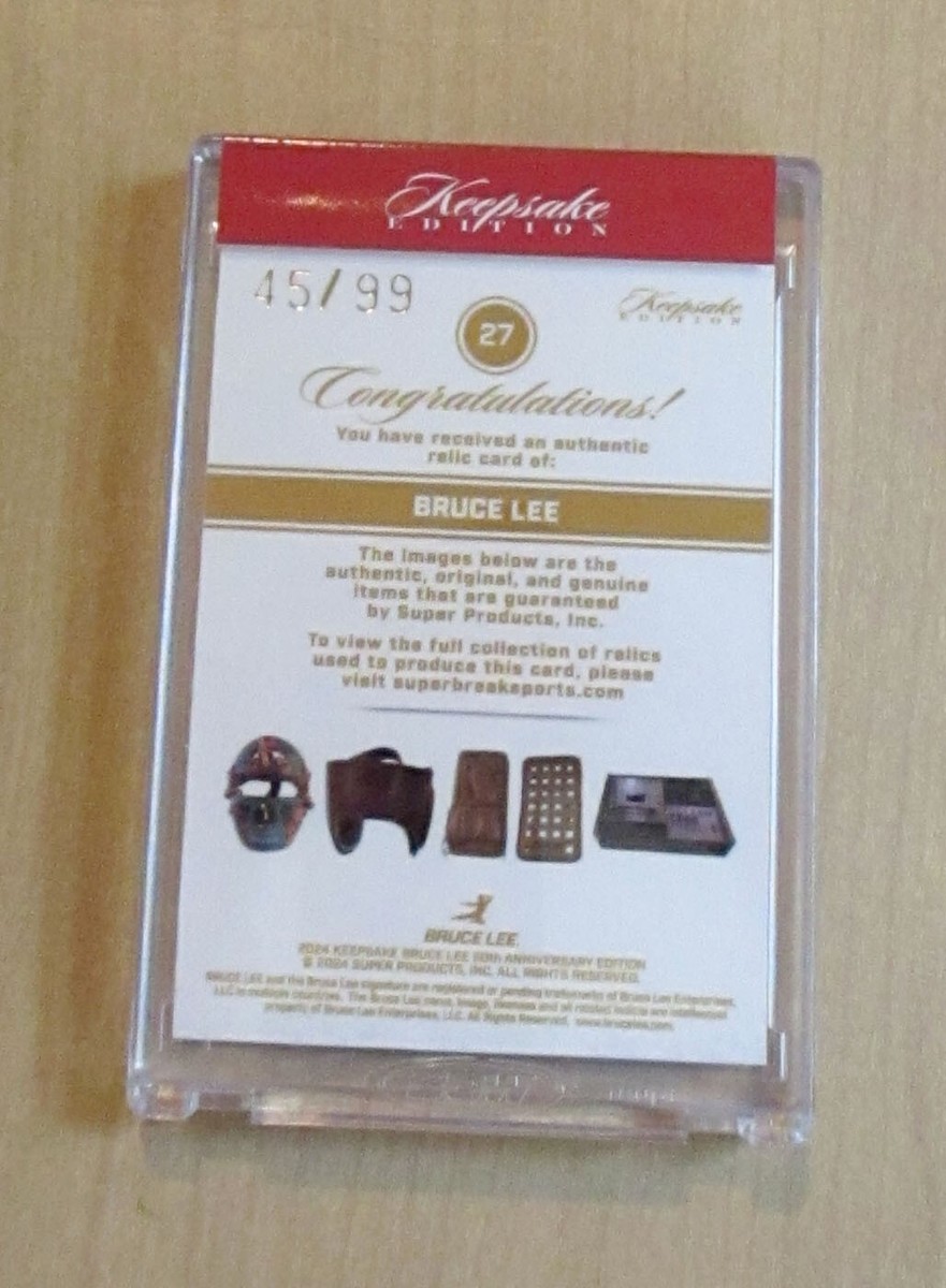 2024 Keepsake Edition Bruce Lee authentic relic Laser