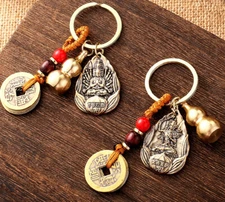 Collect Brass Patron Pendant Accessories Couple Car Key Chain To Ensure Safety