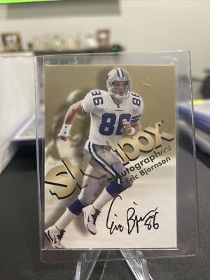 ERIC BJORNSON COWBOYS 1998 SKYBOX AUTOGRAPHICS AUTO
