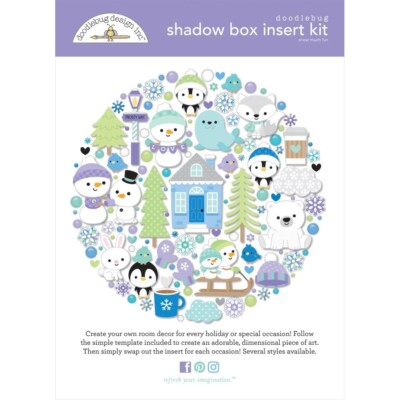 Doodlebug ~ SHADOW BOX INSERT KIT ~ Snow Much Fun