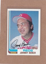 1982 TOPPS BASEBALL JOHNNY BENCH #400 REDS NM *E382