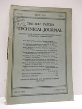 Bell System Technical journal July 1931