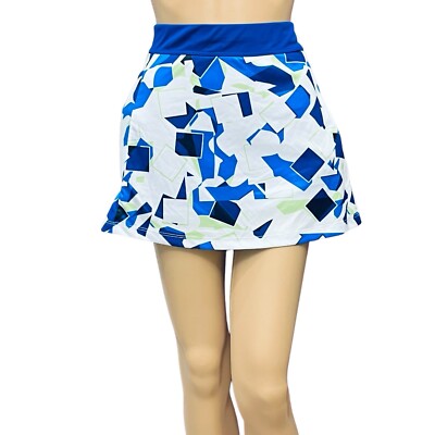 Grand Slam Performance UPF 50+ Skirt Skort Plea Pull On Geometric Golf Tennis L
