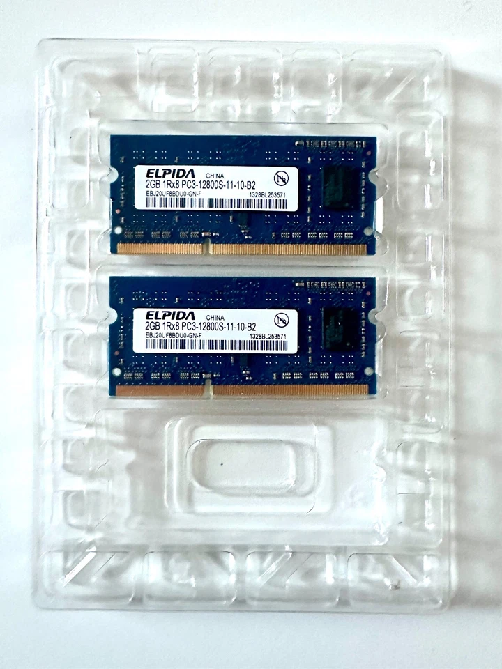 Elpida 4GB (2x2GB) DDR3 Memory - 1Rx8 PC3-12800S-11-10-B2 from MacBook Air 2011 - Image 3 of 4