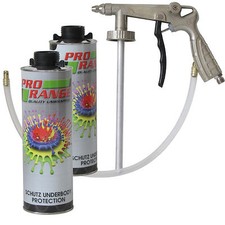 2 x Car Body Schutz + Gun - Black Underseal + Underbody Coating Gun Texture 3M