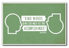 Kind Words - NEW Classroom Motivational Poster