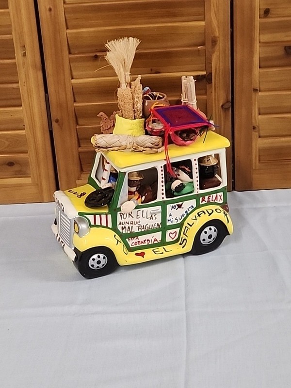 El Salvador Vintage Chiva Bus Ceramic Vintage And Unique Great Shape