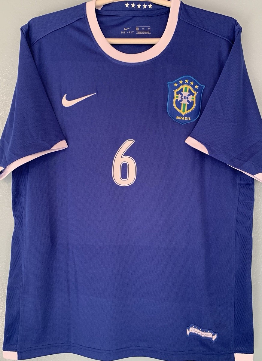 Roberto Carlos Signed Autographed Brazil 2006 Away Jersey Blue